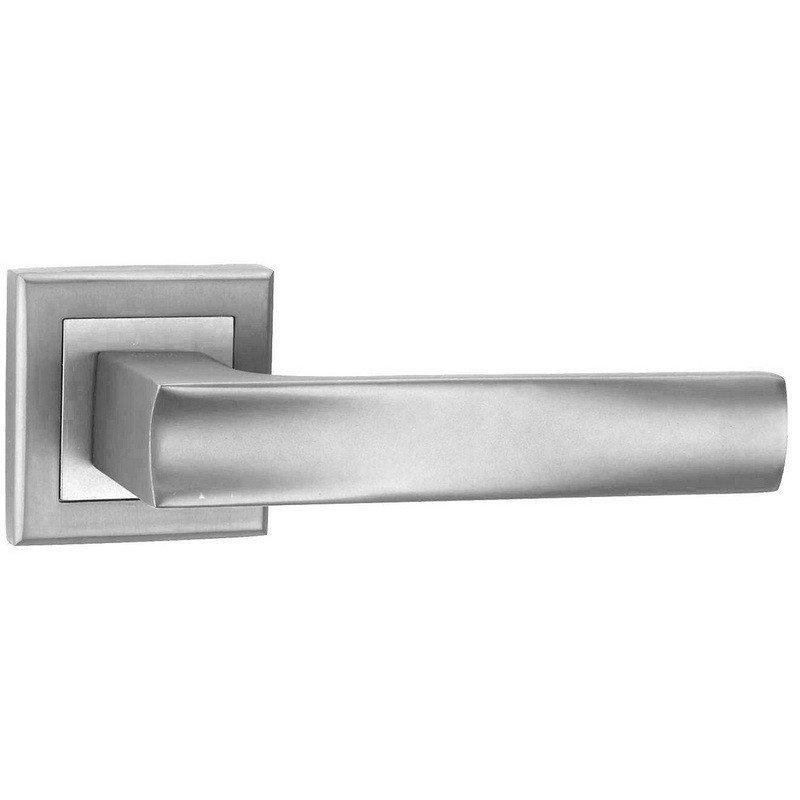 Ручки на розетах USK A-60045 BN/NP (шліфований нікель/полірований нікель)