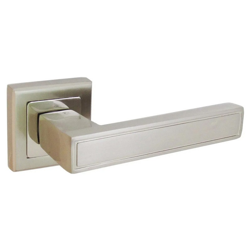 Ручки на розетах USK A-60046 BN/NP (шліфований нікель/полірований нікель)