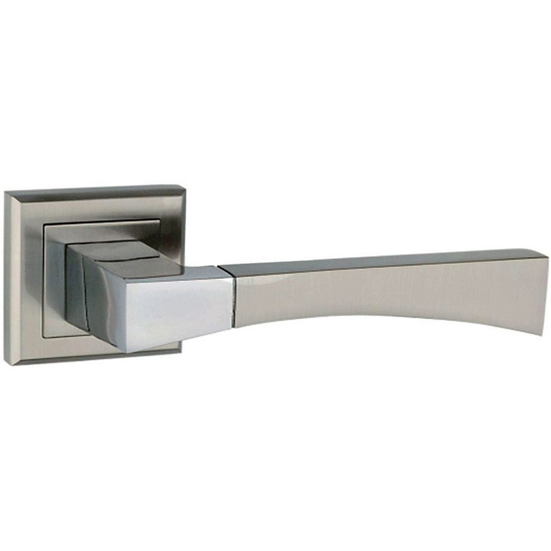 Ручки на розетах USK A-60068 BN/NP (шліфований нікель/полірований нікель)