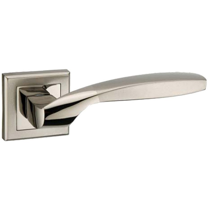 Ручки на розетах USK A-60075 BN/NP (шліфований нікель/полірований нікель)