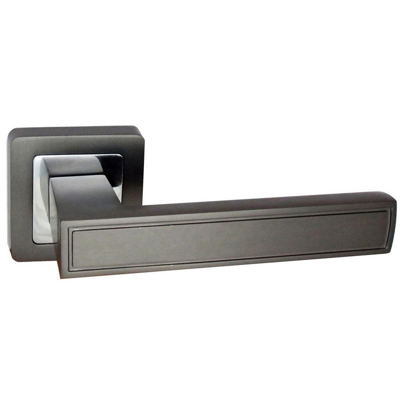 Ручки на розетах USK A-70046 MBN/NP (графіт/полірований нікель)