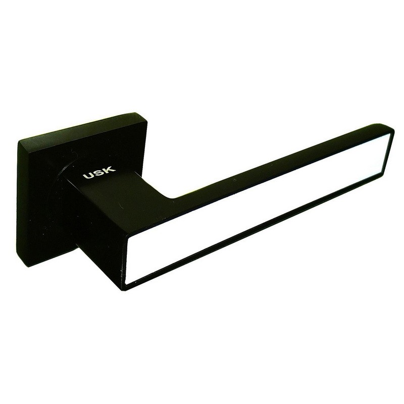 Ручки на розетах USK A-80048 BLACK/WHITE (чорний/білий)