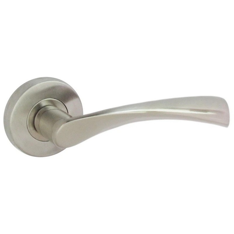 Ручки на розетах AF-51012 (розетка з нержавіючої сталі) SN/NP (шліфований нікель/полірований нікель)