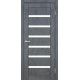 Двери Франция Europe Doors бетон темный со стеклом (сатин матовый)