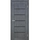 Двері Іспанія Europe Doors бетон темний зі склом (чорне)