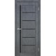 Двери Англия Europe Doors бетон темный со стеклом (черное)