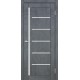 Двери Англия Europe Doors бетон темный со стеклом (сатин матовый)