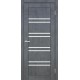 Двери Шотландия Europe Doors бетон темный со стеклом (сатин матовый)