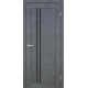 Двері Бельгія Europe Doors бетон темний зі склом (чорне)