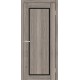 Двері Кіпр Europe Doors дуб тоскано зі склом (чорне)