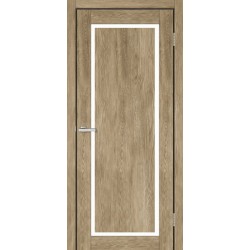 Двері Кіпр Europe Doors клен амаретто зі склом (сатин матовий)