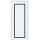 Двері Кіпр Europe Doors білий матовий зі склом (чорне)