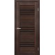 Двері Монако Europe Doors каштан зі склом (чорне)