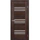 Двері Монако Europe Doors каштан зі склом (сатин матовий)