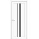 Двері Люксембург Europe Doors білий матовий зі склом (чорне)