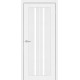 Двери Албания Europe Doors дуб снежный со стеклом (сатин матовый)
