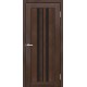 Двери Албания Europe Doors каштан со стеклом (черное)