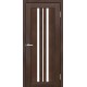 Двери Албания Europe Doors каштан со стеклом (сатин матовый)