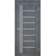 Двери Германия Europe Doors бетон темный со стеклом (сатин матовый)