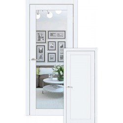 Двери Норвегия Europe Doors белый глухое + зеркало