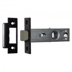 Замок-защелка HISAR HD-02 (PL) (25 мм) MB (черный матовый), пластиковий язичок