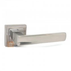 Ручка на розетке HISAR Izmir SN/CP (никель матовый/хром)