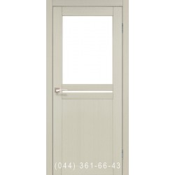 Двери КОРФАД MILANO ML-04 дуб беленый со стеклом (сатин матовый)