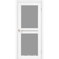 Двері КОРФАД MILANO ML-05 ясень білий зі склом (сатин матовий)
