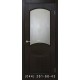 Двери Даниэлла ПВХ венге со стеклом (сатин матовый)