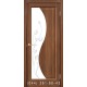 Двери Эльза ПВХ ольха европейская со стеклом (матовое) + рис.