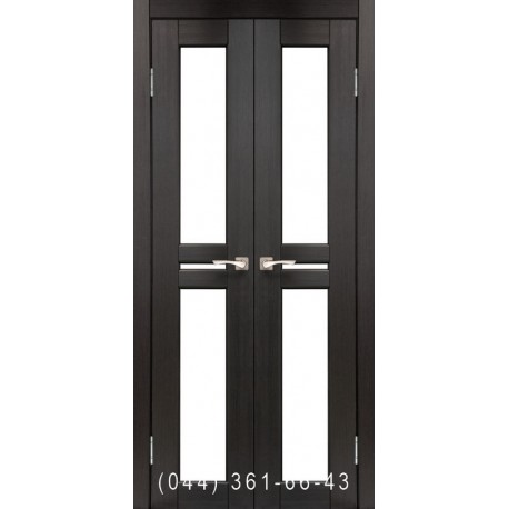 Двери КОРФАД MILANO ML-08 венге со стеклом (сатин матовый)