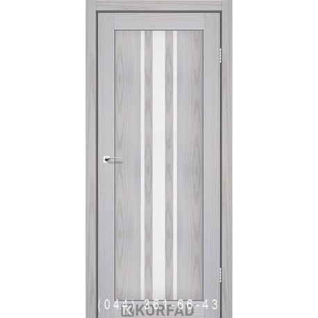 Двери FLORENCE FL-03 Корфад серая лиственница со стеклом (сатин матовый)
