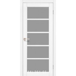 Двери КОРФАД VICENZA VC-02 ясень белый со стеклом (сатин матовый)