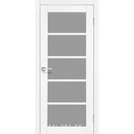 Двері КОРФАД VICENZA VC-02 ясень білий зі склом (сатин матовий)