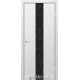 Двери GLASS LOFT PLATO GLP-03 Super PET серый глухое + вставка (CPL черный)