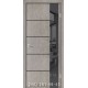 Двери GLASS LOFT PLATO GLP-05 лайт бетон глухое + вставка зеркало (графит)