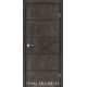 Двери GLASS LOFT PLATO GLP-14 лофт бетон глухое + вставка (CPL черный)