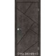 Двери GLASS LOFT PLATO GLP-15 лофт бетон глухое + вставка (CPL черный)