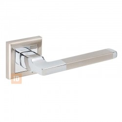 Ручка на розетке HISAR AS-09 SN/CP (никель матовый/хром)