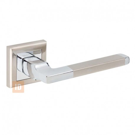 Ручка на розетке HISAR AS-09 SN/CP (никель матовый/хром)