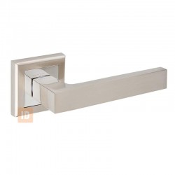 Ручка на розетке HISAR AS-13 SN/CP (никель матовый/хром)