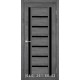 Двері КОРФАД VALENTINO DELUXE VLD-02 дуб марсала зі склом (чорне)
