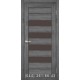 Двери КОРФАД PIANO DELUXE PND-03 дуб марсала со стеклом (черное)