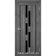 Двері КОРФАД VENECIA DELUXE VND-05 дуб марсала зі склом (чорне)