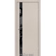 Двери Plato Line PTL-04 Darumi дымчатый краст глухое + вставка (Lacobel черный)