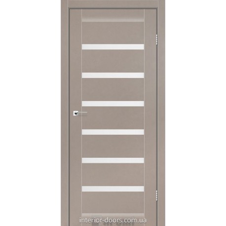 Двери Vela Darumi серый краст со стеклом (сатин матовый)