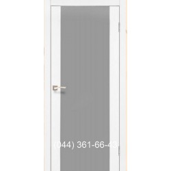 Двері КОРФАД SANREMO SR-01 ясень білий зі склом (сатин матовий)