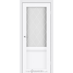 Двери Laura Leador белый матовый со стеклом (матовое) + рис.