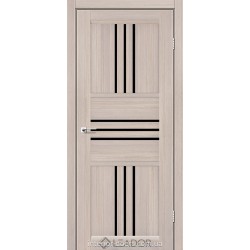 Двери Rona Leador монблан со стеклом (черное)
