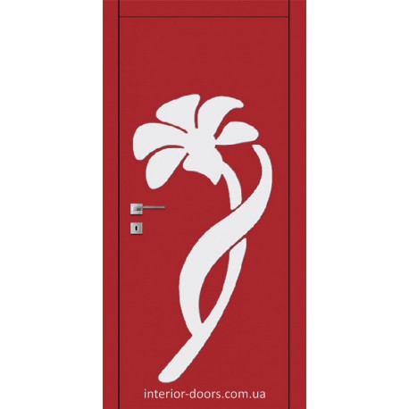 Двери Авангард Flora FL 15 с накладным элементом шелковистый мат